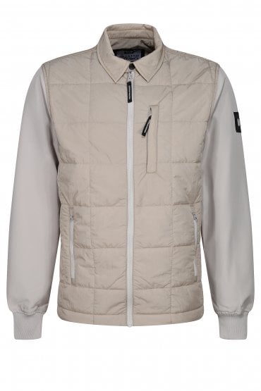 Los Amigos Soft Shell Quilted Mens Nylon Jacket - Pumice