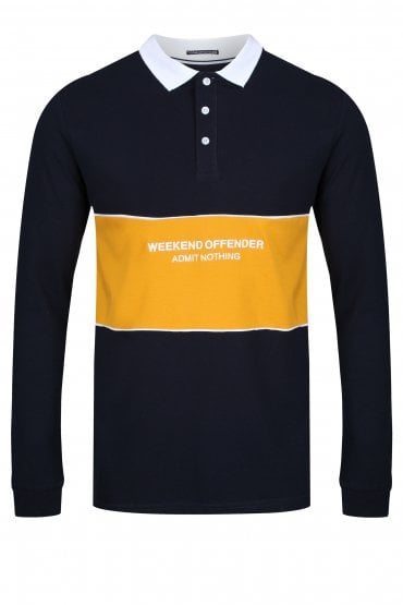 Meridia Long Sleeve Polo Shirt | Navy