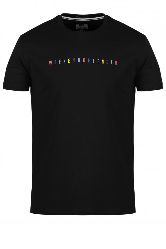WEEKEND OFFENDER Multi Logo T-Shirt | Black