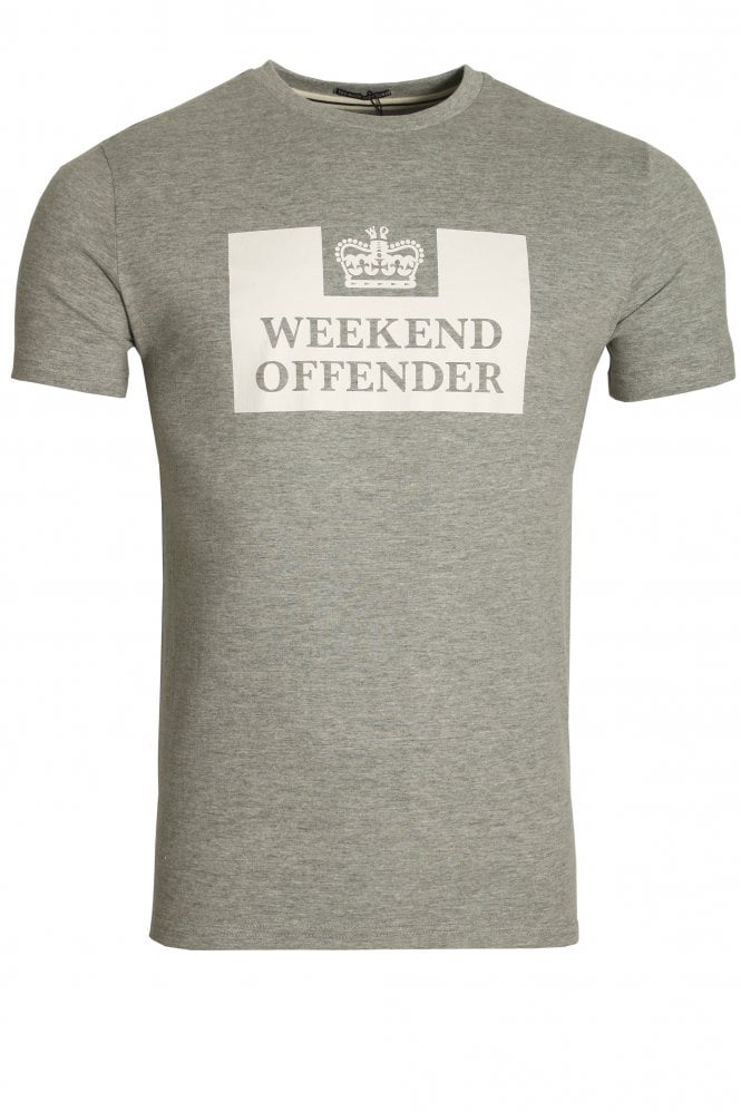 WEEKEND OFFENDER Prison T-Shirt | Grey Marl