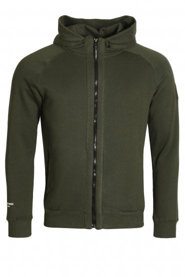 Ross Zip Through Hoodie | Spruce