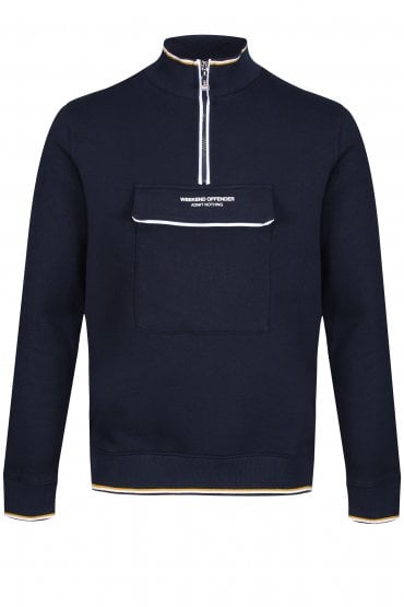 Zocalo Funnel Neck Sweatshirt | Navy